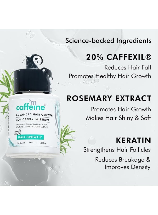 إم كافيين سيروم مكافيين للشعر بتركيبة متطورة تحتوي على 20% كافيكسيل، بيوتين، كيراتين وإكليل الجبل | يعزز نمو الشعر بنسبة 80%، يزيد من كثافته ويتحكم في تساقطه | يغذي الجذور | مناسب للنساء والرجال - 30 مل - Image 3